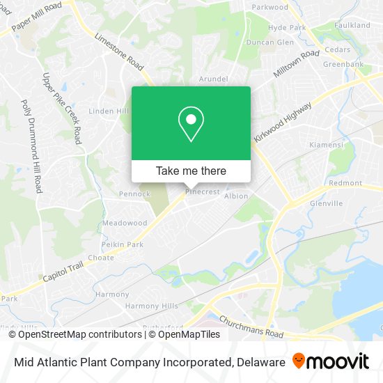 Mid Atlantic Plant Company Incorporated map