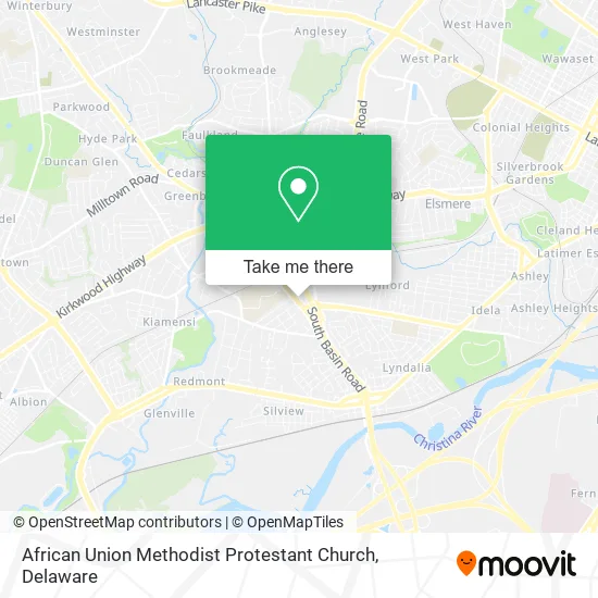 African Union Methodist Protestant Church map