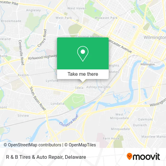 R & B Tires & Auto Repair map