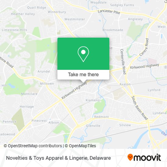 Novelties & Toys Apparel & Lingerie map