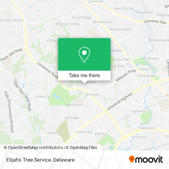 Elijah's Tree Service map