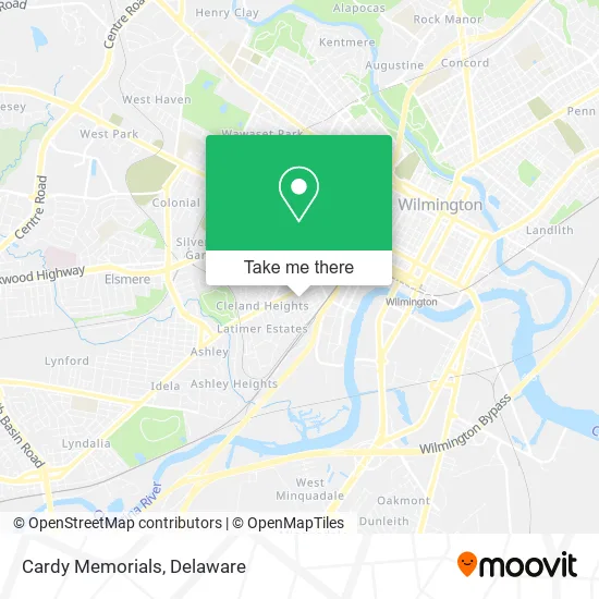 Cardy Memorials map