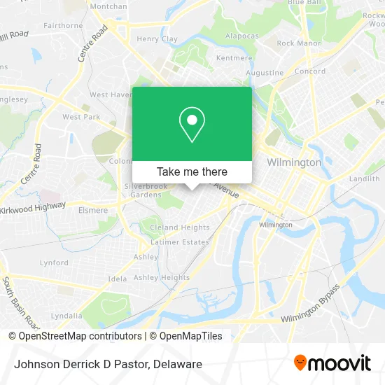 Johnson Derrick D Pastor map