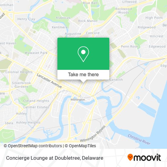 Concierge Lounge at Doubletree map