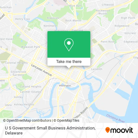U S Government Small Business Administration map