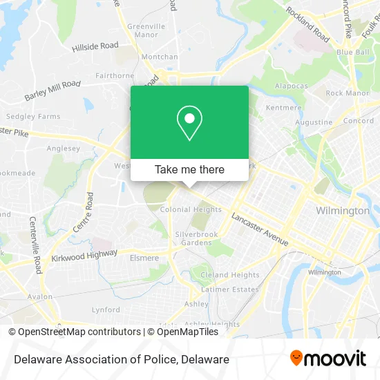 Delaware Association of Police map