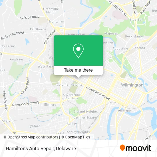 Hamiltons Auto Repair map