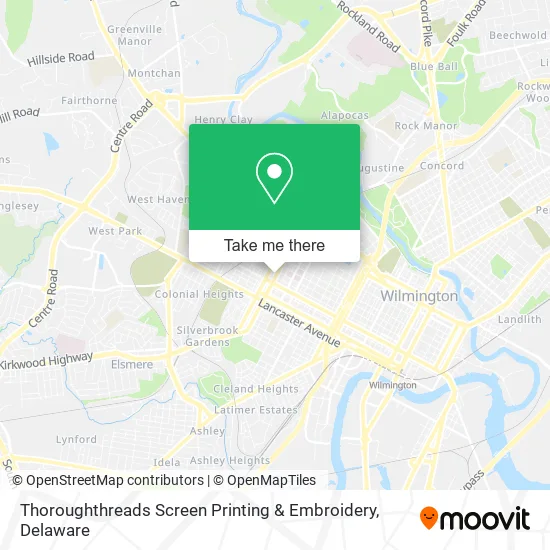 Mapa de Thoroughthreads Screen Printing & Embroidery