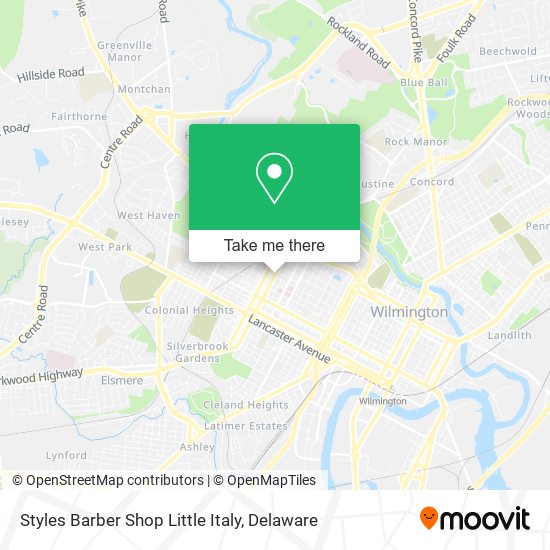 Mapa de Styles Barber Shop Little Italy