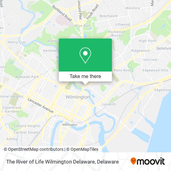 The River of Life Wilmington Delaware map
