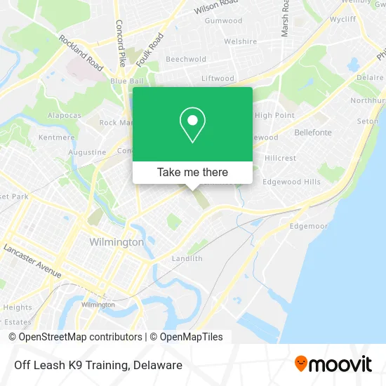 Off Leash K9 Training map