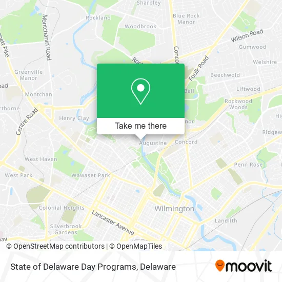 State of Delaware Day Programs map