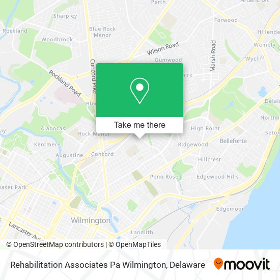 Mapa de Rehabilitation Associates Pa Wilmington