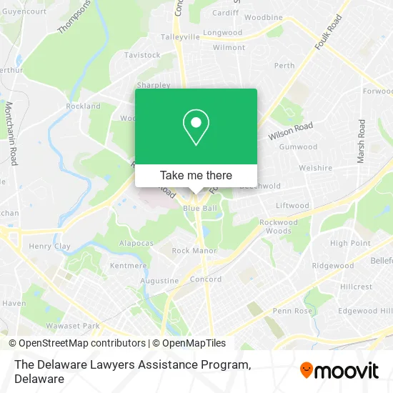 The Delaware Lawyers Assistance Program map