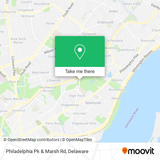 Philadelphia Pk & Marsh Rd map
