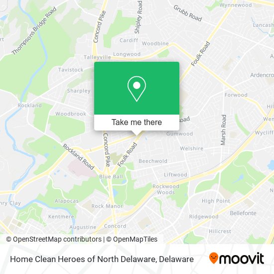 Home Clean Heroes of North Delaware map
