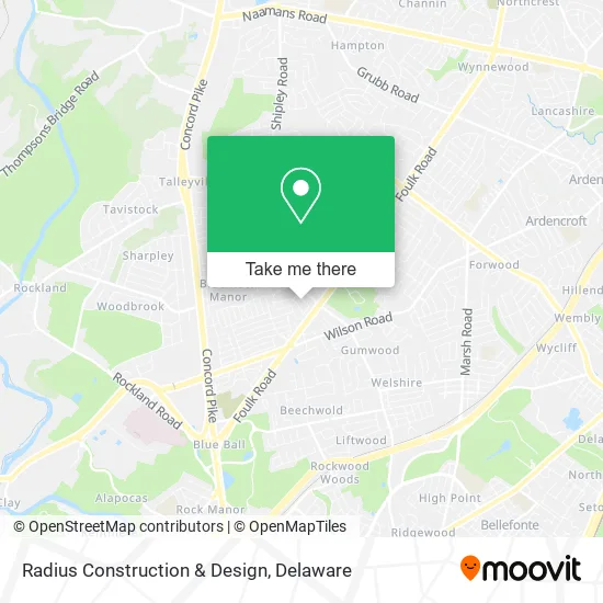 Radius Construction & Design map