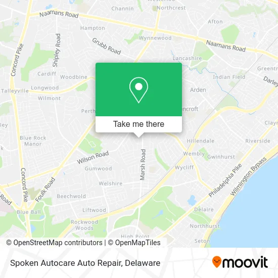 Spoken Autocare Auto Repair map