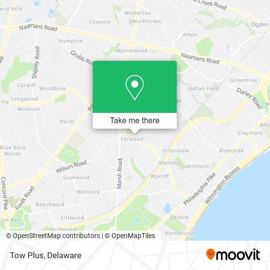 Tow Plus map