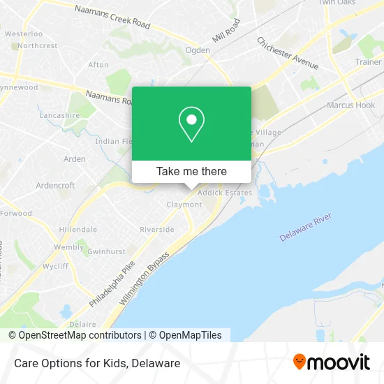 Care Options for Kids map