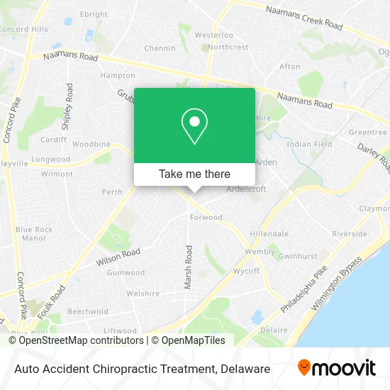 Auto Accident Chiropractic Treatment map