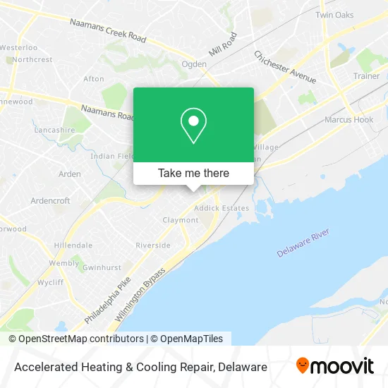 Accelerated Heating & Cooling Repair map