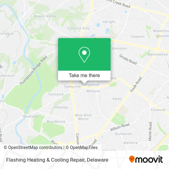 Flashing Heating & Cooling Repair map