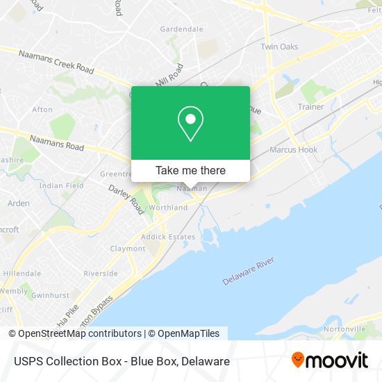 Mapa de USPS Collection Box - Blue Box