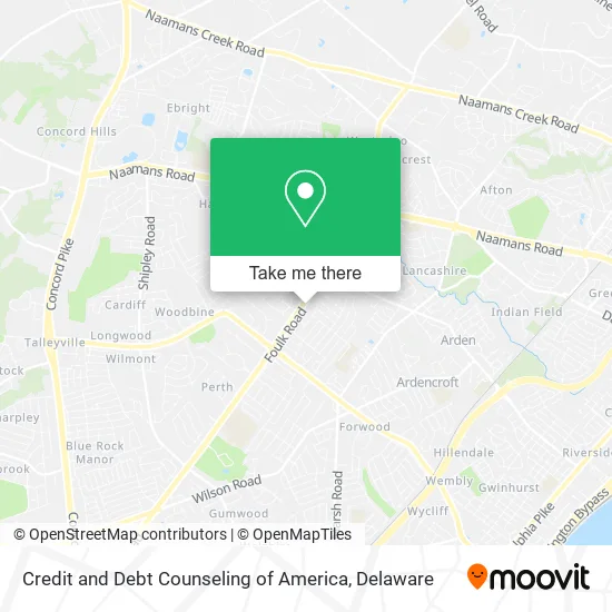 Credit and Debt Counseling of America map