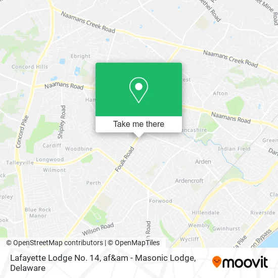 Lafayette Lodge No. 14, af&am - Masonic Lodge map