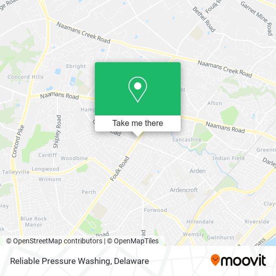 Mapa de Reliable Pressure Washing