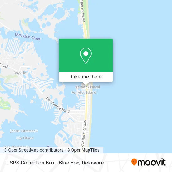 USPS Collection Box - Blue Box map