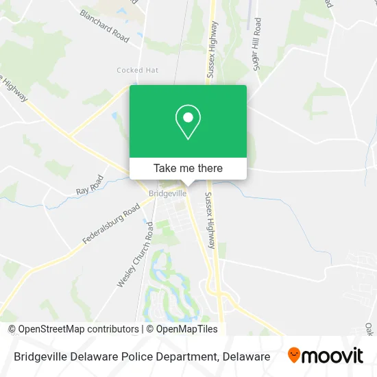Bridgeville Delaware Police Department map