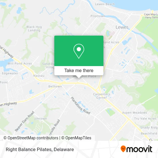 Right Balance Pilates map