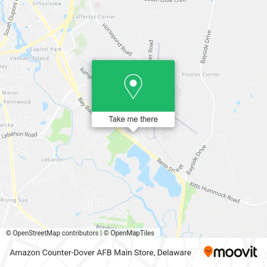 Mapa de Amazon Counter-Dover AFB Main Store