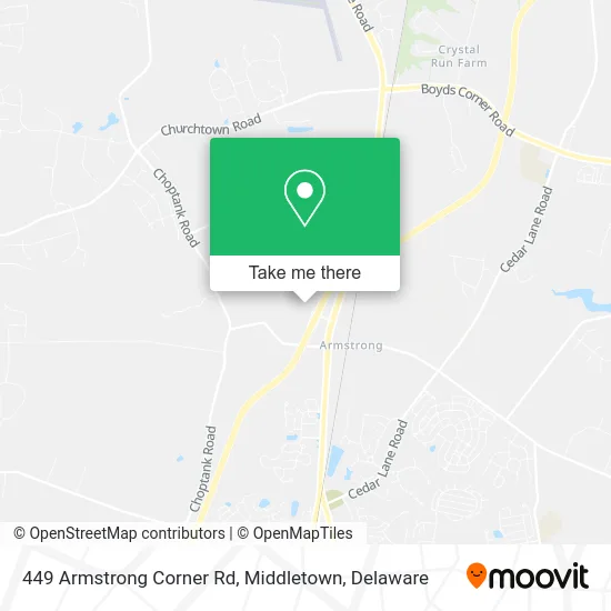 449 Armstrong Corner Rd, Middletown map