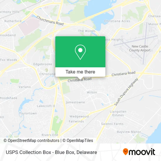USPS Collection Box - Blue Box map