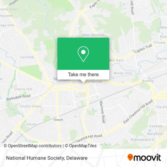 National Humane Society map