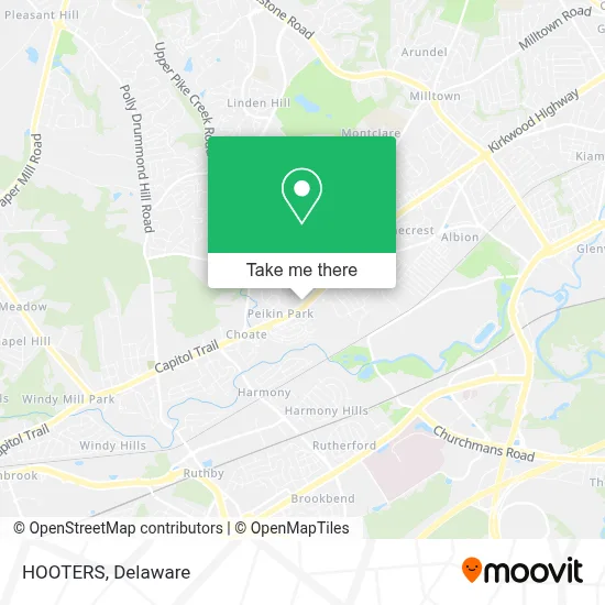 HOOTERS map