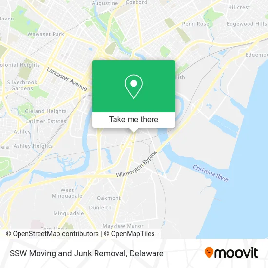 SSW Moving and Junk Removal map