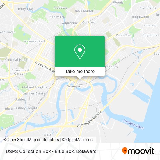 USPS Collection Box - Blue Box map