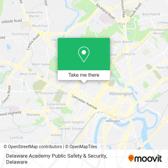 Delaware Academy Public Safety & Security map
