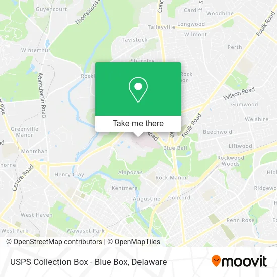 USPS Collection Box - Blue Box map