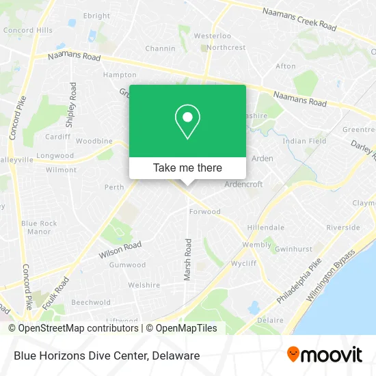 Blue Horizons Dive Center map