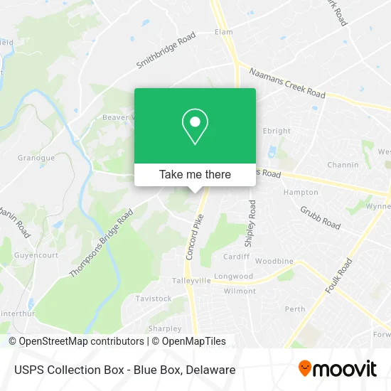 USPS Collection Box - Blue Box map