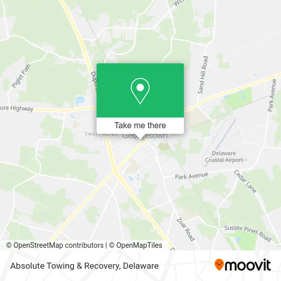 Absolute Towing & Recovery map