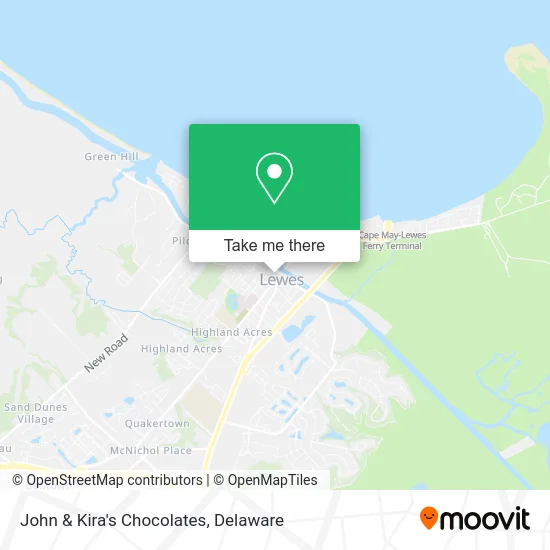 John & Kira's Chocolates map