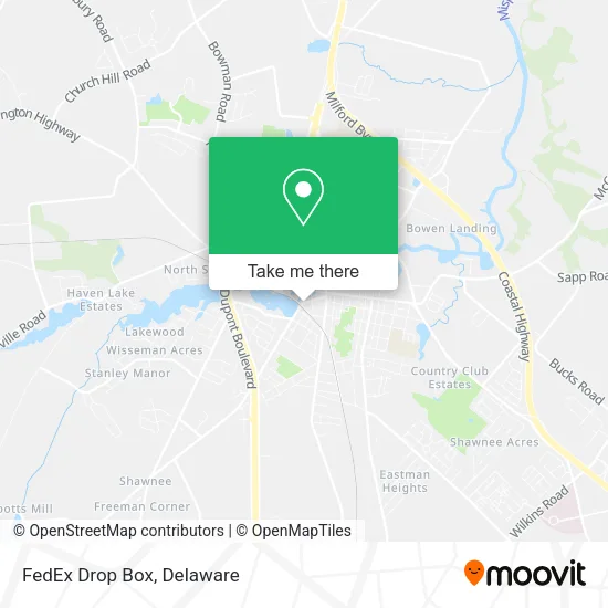 FedEx Drop Box map