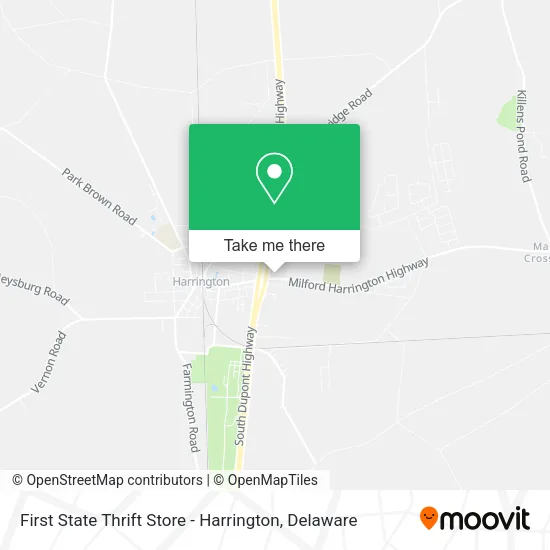 First State Thrift Store - Harrington map