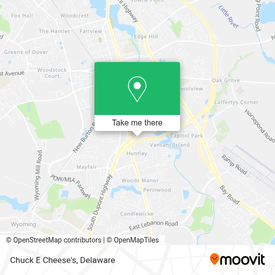 Chuck E Cheese's map